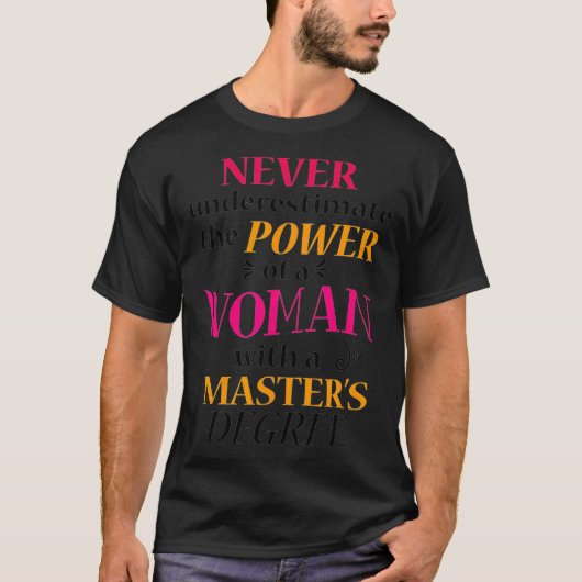 卒業女性へのマスターズ・デおもしろいグリー Tシャツ (正面)