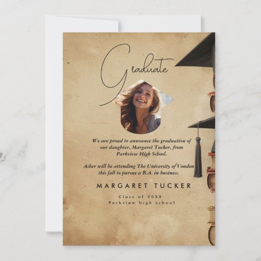 卒業娘素朴I 案内状 (正面)