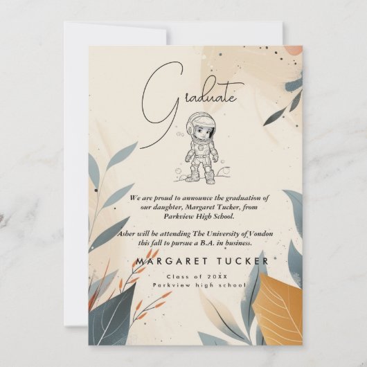 卒業娘 案内状 (正面)