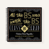 卒業学士号サインカスタム写真 ノートブック (正面)