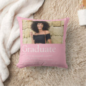 卒業定義 ガーリー ピンク フォト クッション (ブランケット)