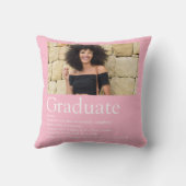 卒業定義 ガーリー ピンク フォト クッション (裏面)
