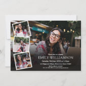 卒業定義 卒業パーティー4枚写真 招待状 (裏面)