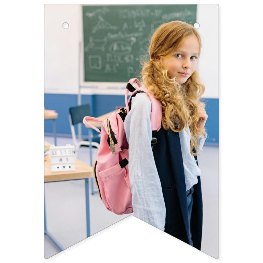 卒業実績グレードのレベル写真コラージュ バンティングフラッグ (第3の旗)