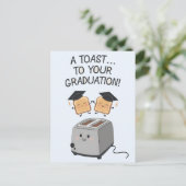 卒業家族の友達に乾杯おもしろい! ポストカード (スタンド正面)