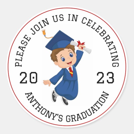 卒業封筒用シール ラウンドシール (正面)