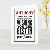 卒業希望おめでとうございます最高の。 カード (黄色い花)