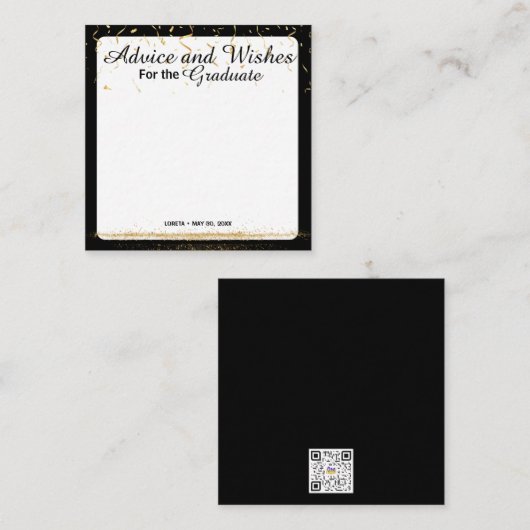 卒業希望とアドバイスカード エンクロージャーカード (正面/裏面)