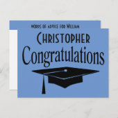 卒業帽のアドバイスパーティーカード ポストカード (正面/裏面)