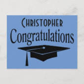 卒業帽のアドバイスパーティーカード ポストカード (正面)