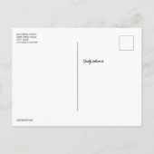 卒業帽のタッセル　ゴールド　ブラック　ミニマル　モダン 案内ポストカード (裏面)