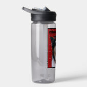 卒業帽をかぶったトライカラーのコリー ウォーターボトル (右面)