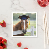 卒業帽をかぶった馬 スタンダードカクテルナプキン (インサイチュ)