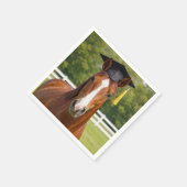 卒業帽を被った馬 スタンダードカクテルナプキン (角)