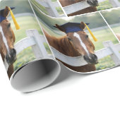 卒業帽を被った馬 ラッピングペーパー (ロールコーナー)