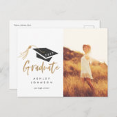 卒業帽タッセル金箔写真2022 案内ポストカード (正面/裏面)