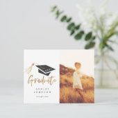 卒業帽タッセル金箔写真2022 案内ポストカード (スタンド正面)