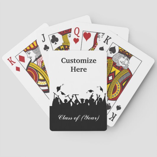 卒業帽トスシルエットカード トランプ (裏面)