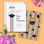 卒業帽パーティー招待状 招待状