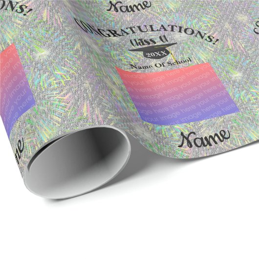 卒業帽及びタッセル写パーソナライズされた真 ラッピングペーパー (ロールコーナー)