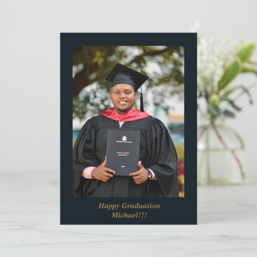 卒業帽及び書籍卒業 案内状 (スタンド正面)