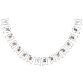 卒業帽子とリボンの学校年度写真 バンティングフラッグ (全)