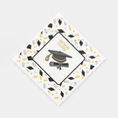 卒業帽子と卒業証書ナプキン スタンダードランチョンナプキン (角)