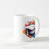卒業帽子のマグカップ コーヒーマグカップ (正面右)