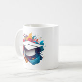 卒業帽子のマグカップ コーヒーマグカップ (正面左)