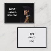 卒業帽子をかぶった少女 コーリングカード (正面/裏面)