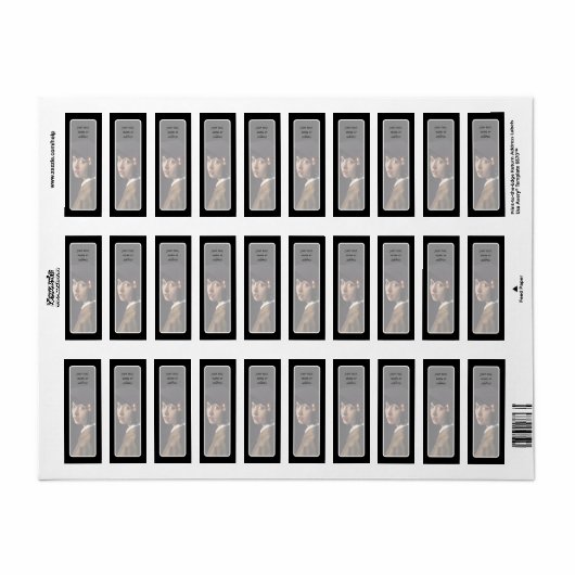 卒業帽子をかぶった少女 ラベル (フルシート)