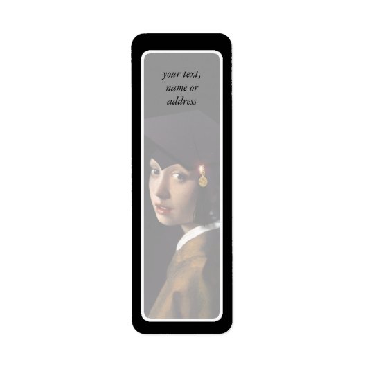 卒業帽子をかぶった少女 ラベル (正面)