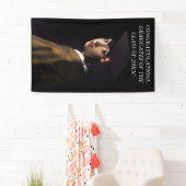 卒業帽子をかぶった少女 横断幕 (インサイチュ)