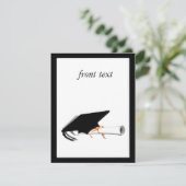 卒業帽子を斜めに傾け、卒業証書を空白のカードに飾る 招待状 (スタンド正面)