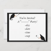 卒業帽子を斜めに傾け、卒業証書を空白のカードに飾る 招待状 (裏面)