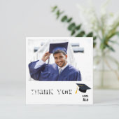 卒業帽子インスタント写真1-2枚 & サンクスカードB 招待状 (スタンド正面)