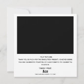 卒業帽子インスタント写真1-2枚 & サンクスカードB 招待状 (裏面)