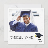 卒業帽子インスタント写真1-2枚 & サンクスカードB 招待状 (正面)