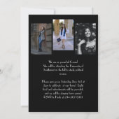 卒業帽子エレガント発表 招待状 (裏面)