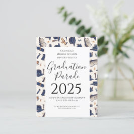 卒業帽子パターン屋外卒業 ポストカード