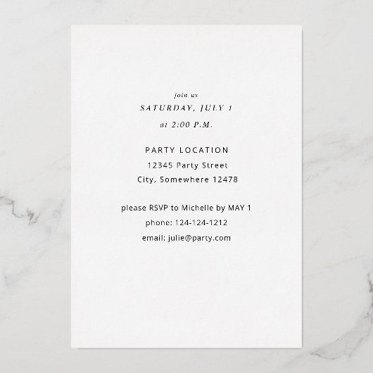 卒業帽子卒業式パーティー 箔招待状 (裏面)