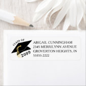 卒業帽子 年間 オーダーメイド カラー 返送先住所 ラベル (インサイチュ)