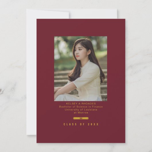 卒業帽投げ マロン＆ゴールドの卒業パーティー 招待状 (裏面)