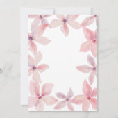 卒業帽 おめでとう 水彩 花 招待状 (裏面)