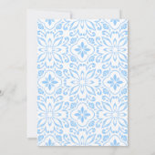 卒業帽,オレンジ メディテレーニアンブルー 卒業 招待状 (裏面)