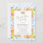 卒業帽, シトラス メディテレーニアンブルー 卒業 招待状 (正面)