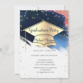 卒業帽, ダイヤモンド ブラシ ストローク 卒業 招待状 (正面)