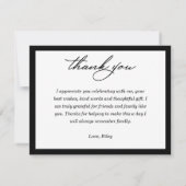 卒業帽 ブラック サンクス ノートカード (裏面)