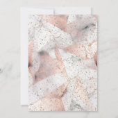 卒業帽, ローズゴールド 幾何学的な大理石の卒業 招待状 (裏面)