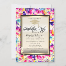 卒業帽, ワインボトルと花の飾り, 卒業おめでとう